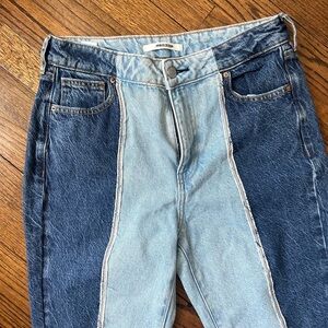 Two-Tone Denim Jeans